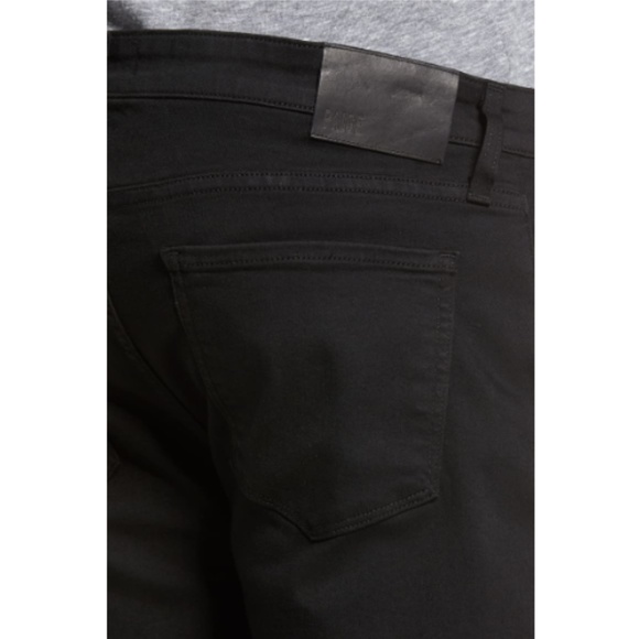 PAIGE Lennox Slim Straight Leg Jeans Black NWOT - Picture 4 of 5